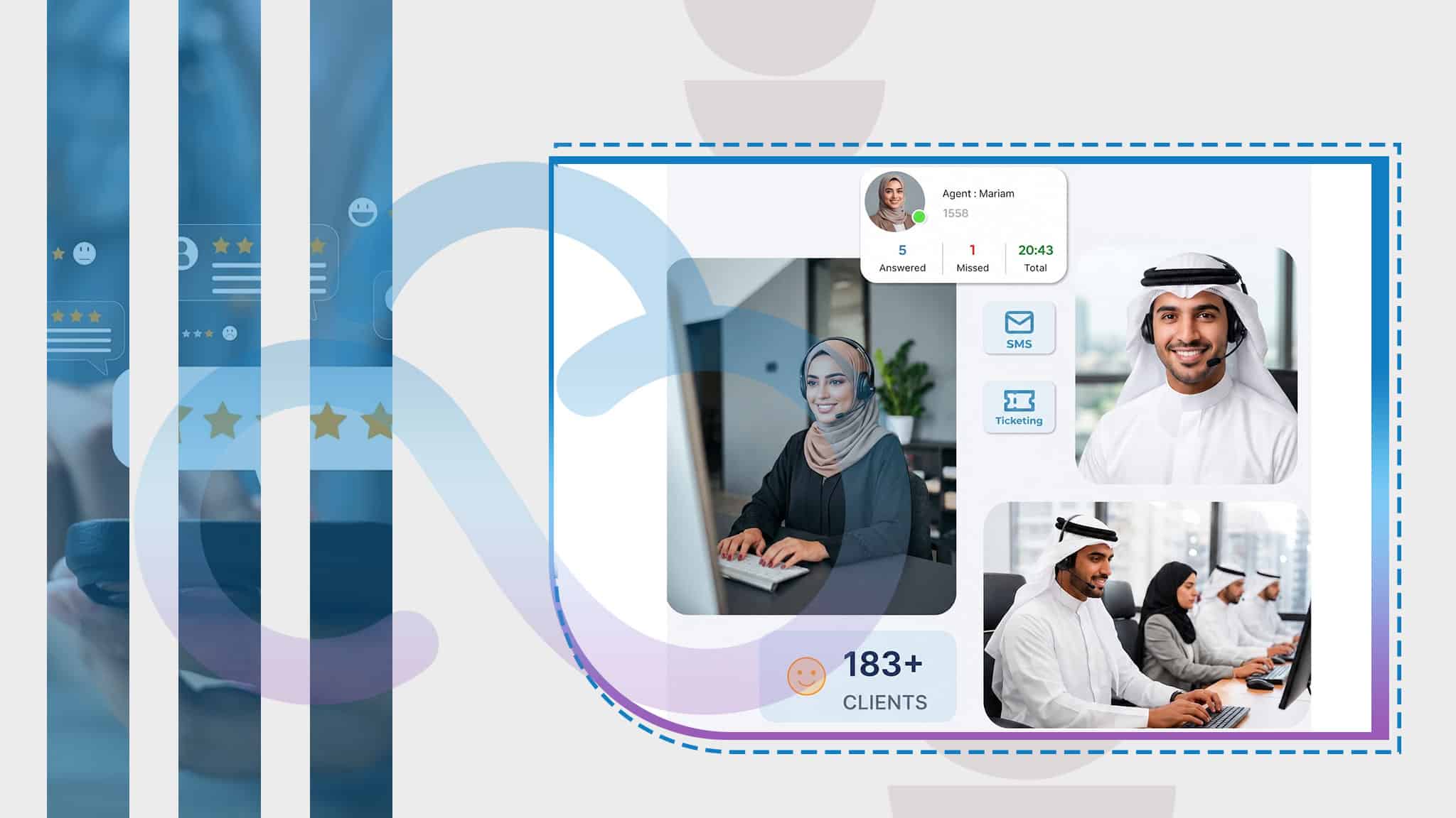 فريق خدمة العملاء الأداء في مراكز الاتصال